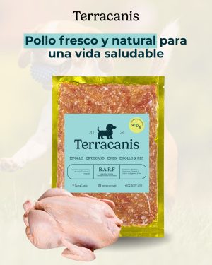 Paquete de comida BARF de pollo de Terracanis